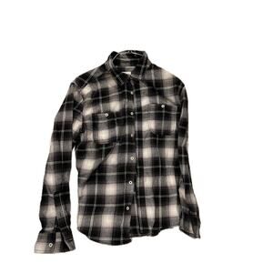 Aeropostale Black White Checkered Flannel Mens M